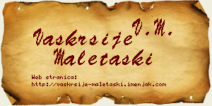 Vaskrsije Maletaški vizit kartica